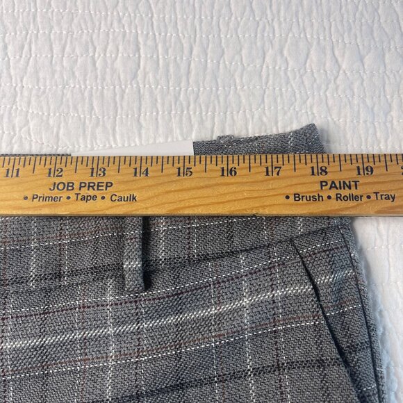 Ann Taylor Factory Plaid Gray Mid-Rise Trousers SZ 14 Office Business NEW - Picture 9 of 9